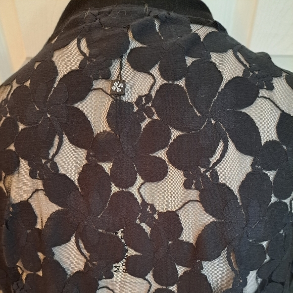 NWT Molly Bracken Black Lace Open Front Cardigan   Size 1X - Picture 5 of 10